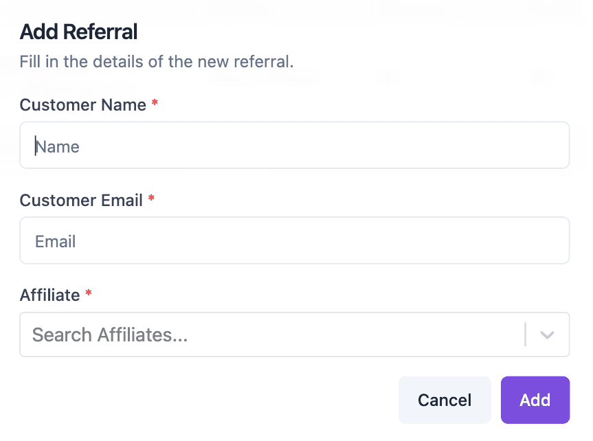 Manual referral form